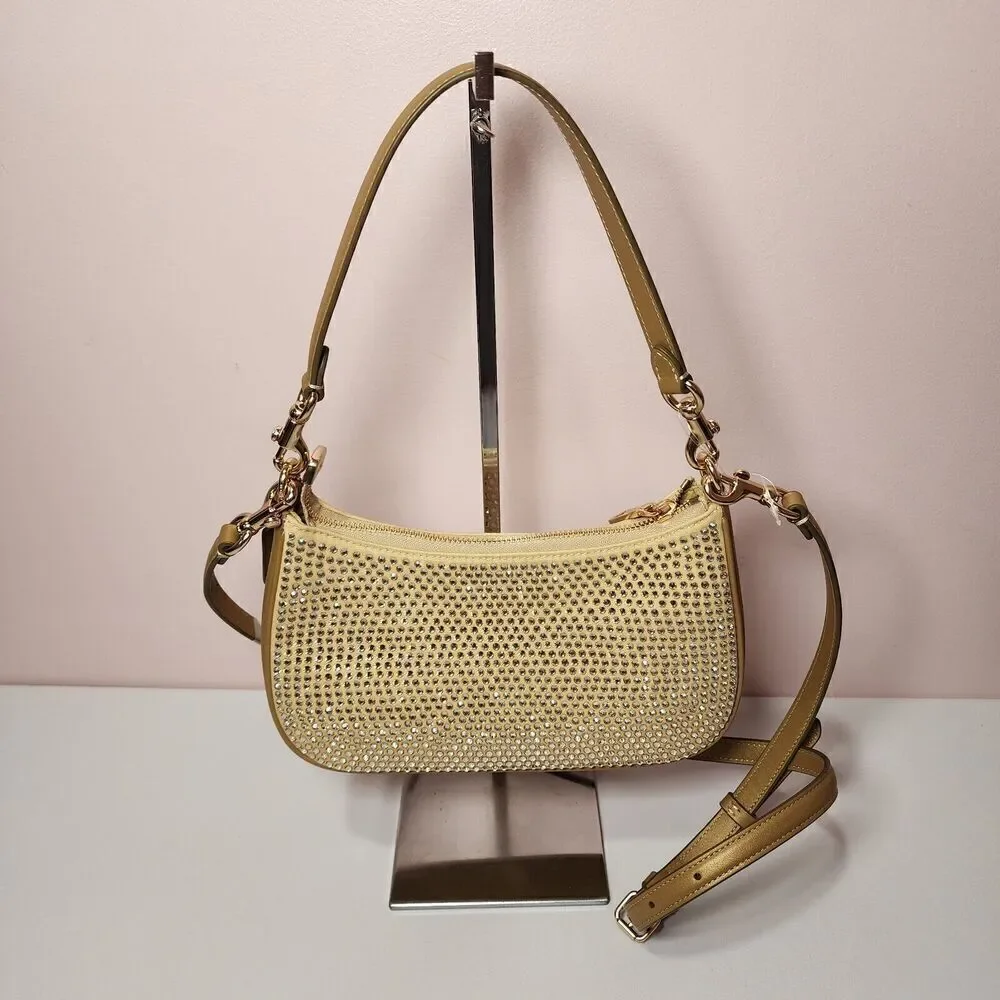 NWT COACH CV937 TERI SHOULDER BAG Crystal Yellow Gold